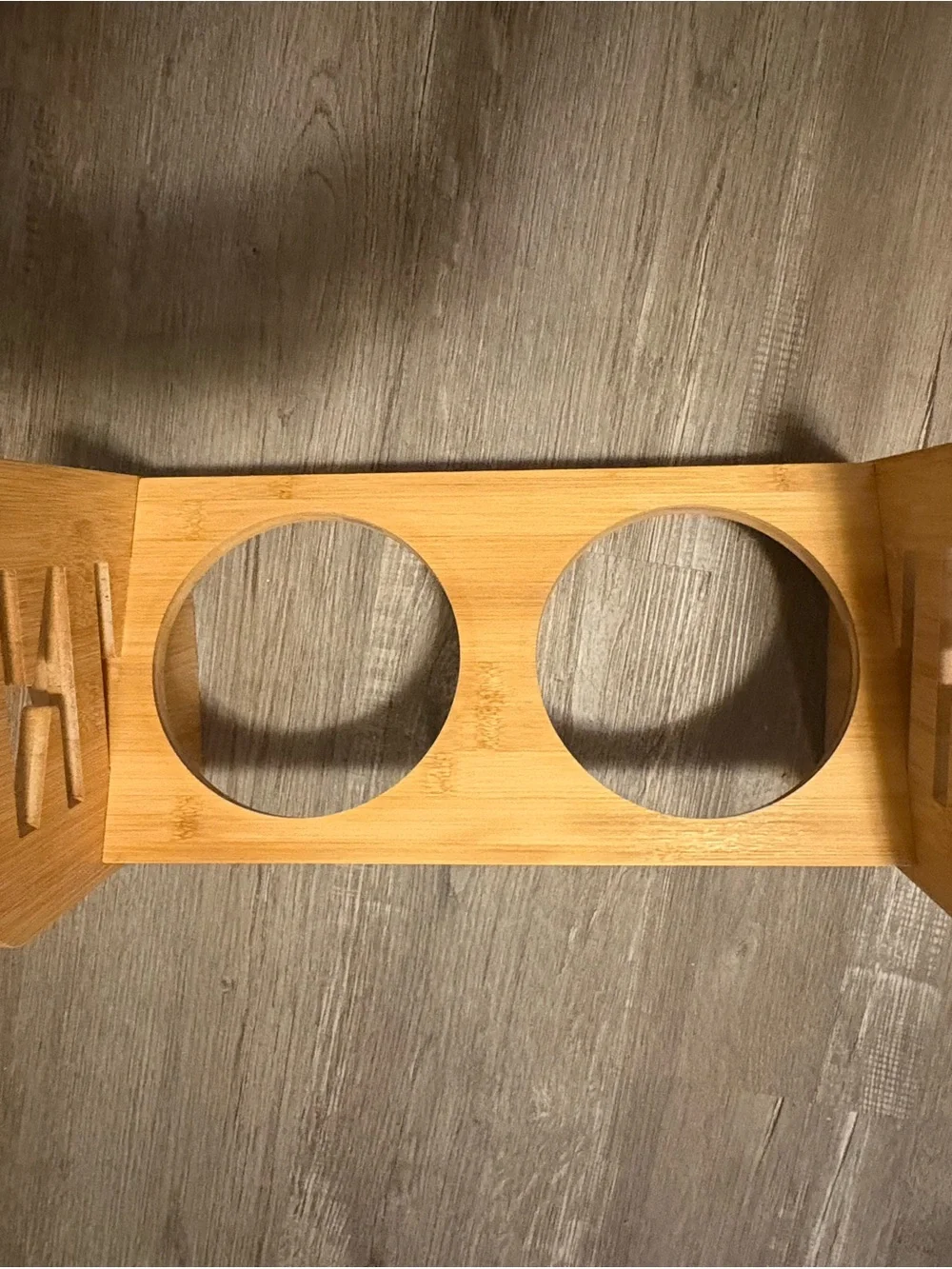 Wooden Elevated Double Pet Bowl Stand with Stainless Steel Dishes